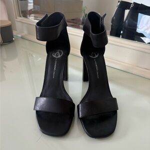 Elegant Black Leather Heels